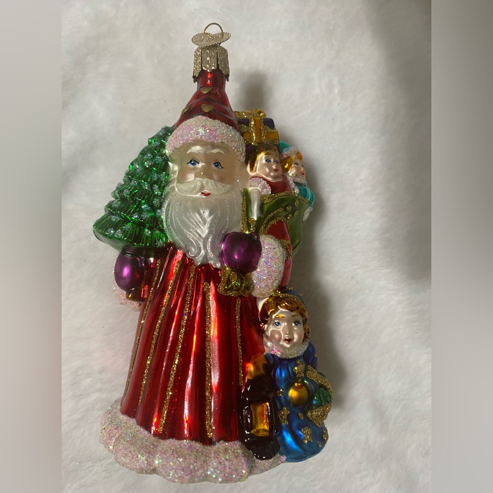 Old World Christmas Ornament - Santa Claus With Gifts